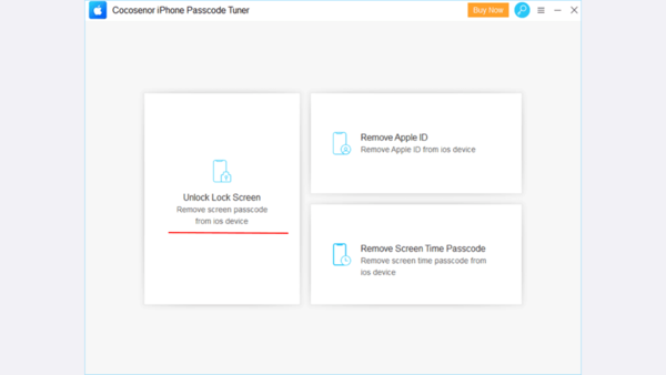 Bạn cần chọn Unlock Lock Screen và chọn Start tại Unlock Lock Screen Passcode sau khi cài đặt phần mềm cho máy tính